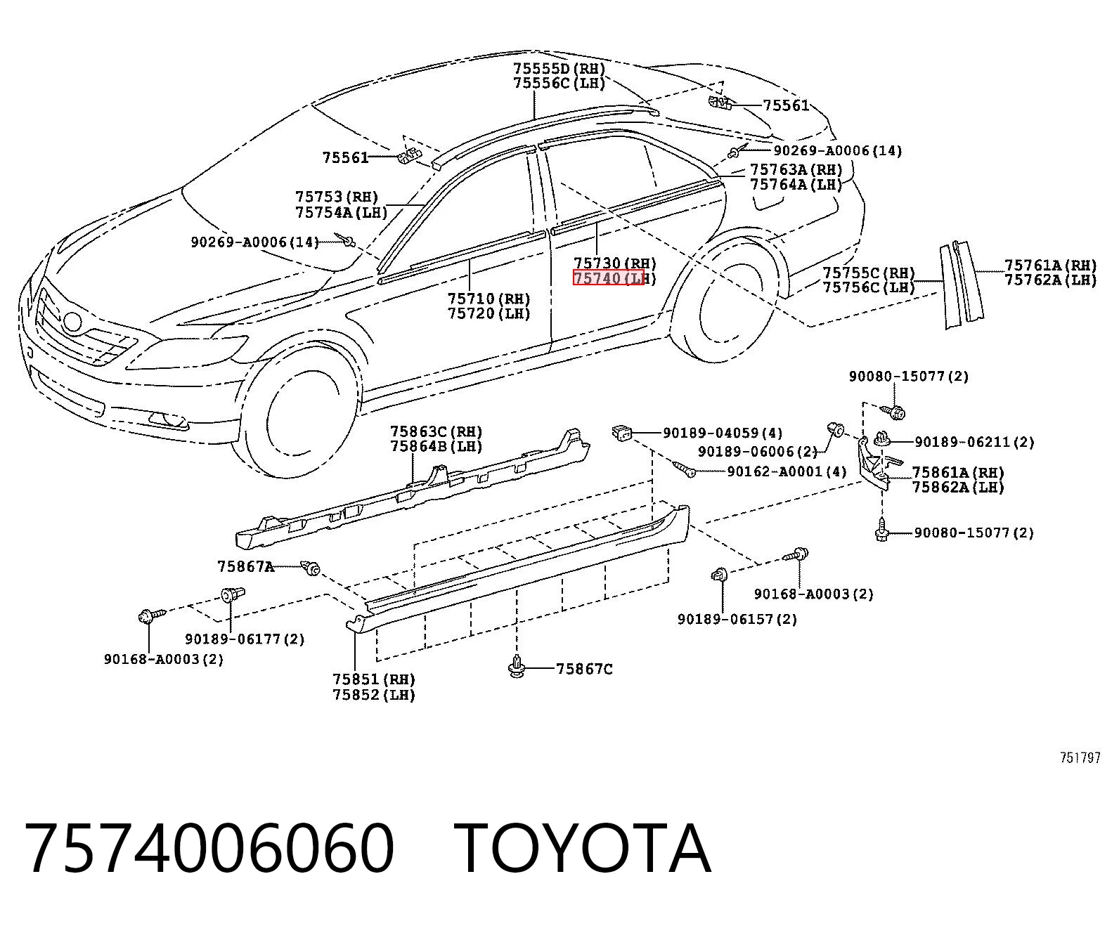 7574006060 Toyota 