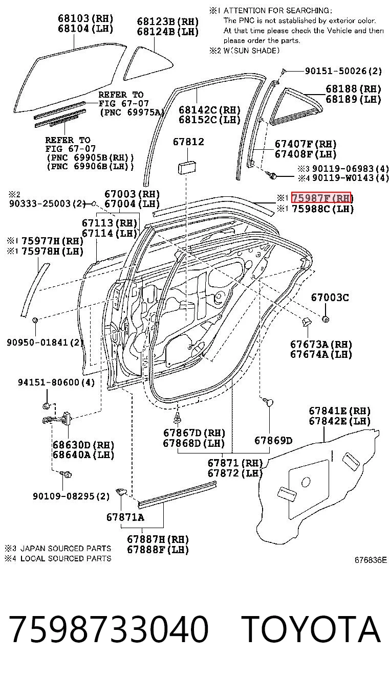 7598733040 Toyota 