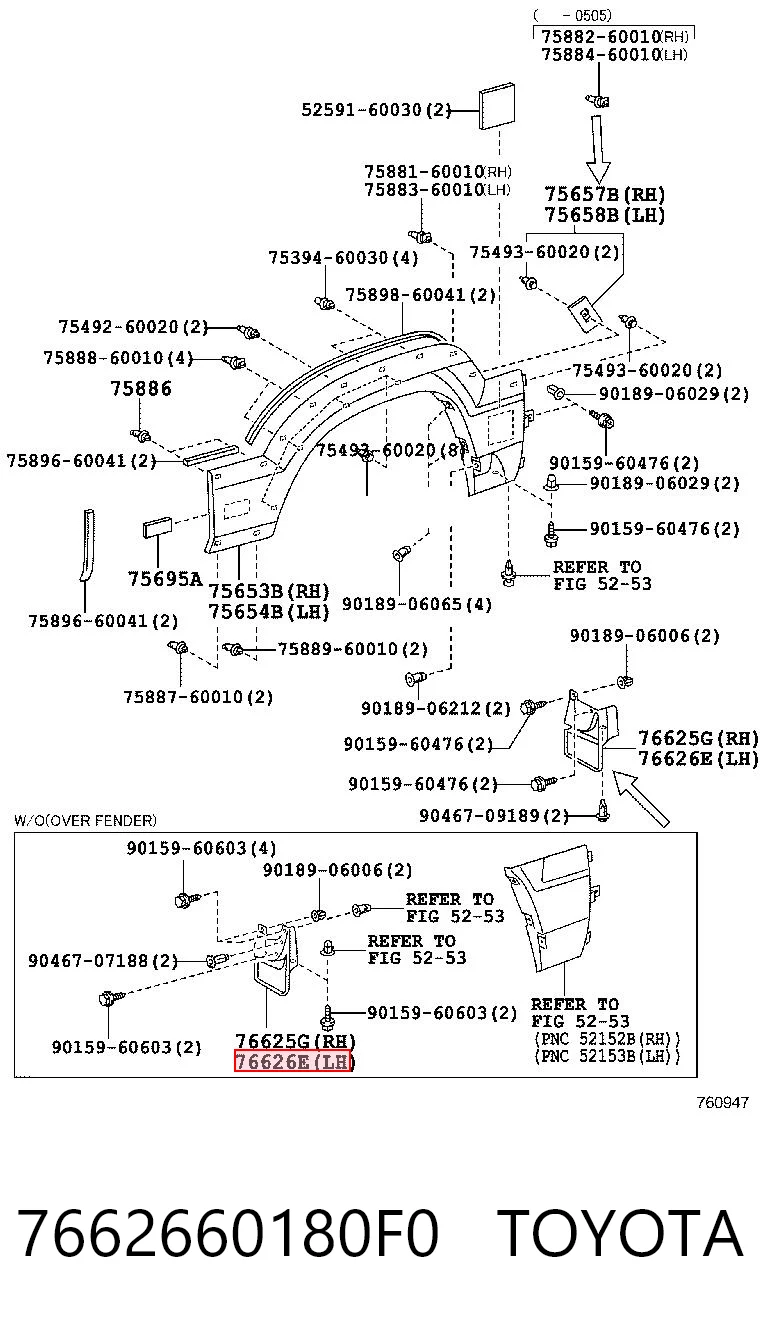 7662660180F0 Toyota