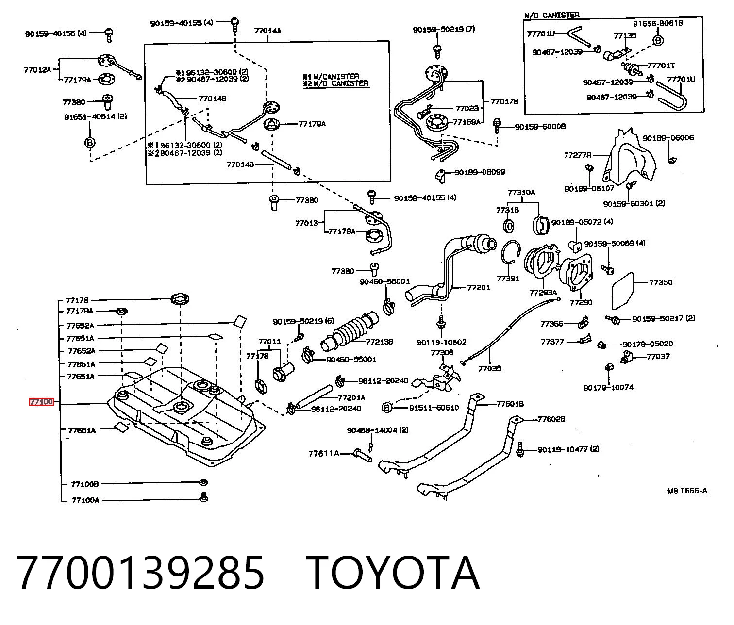 Бак паливний на Toyota Camry II V2
