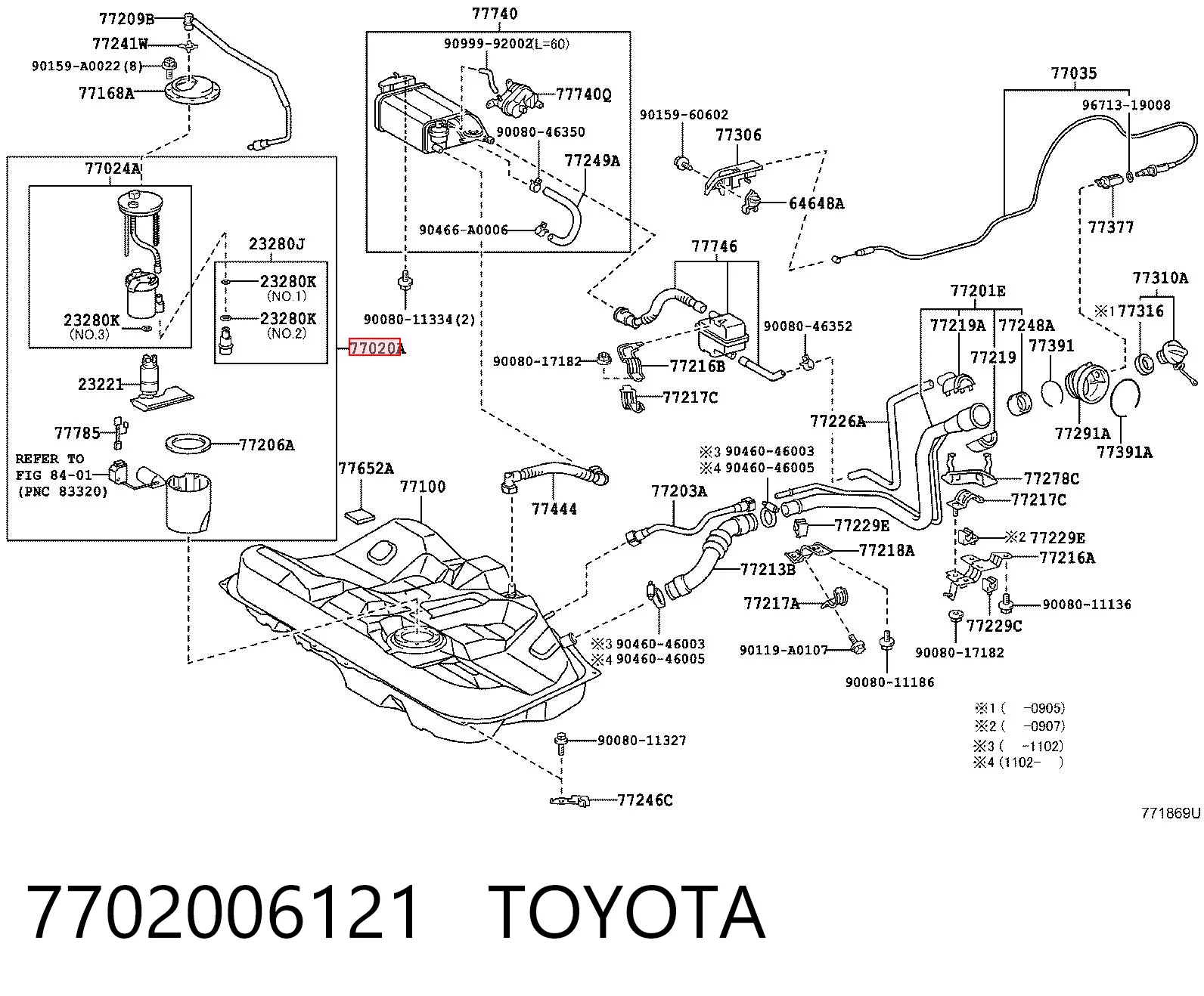 7702006121 Toyota Елемент-турбінка паливного насоса