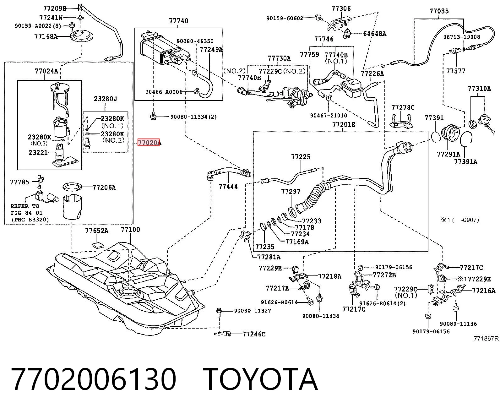 7702006130 Toyota Електробензонасос