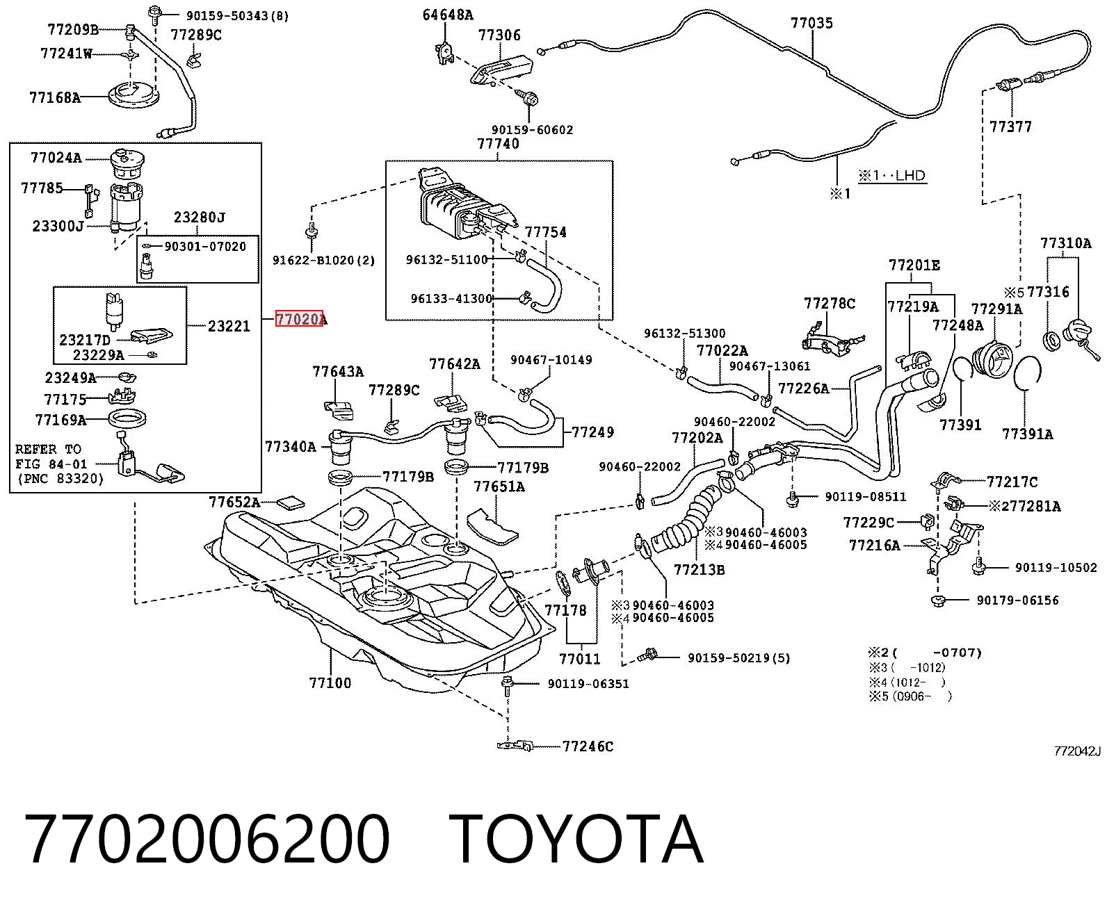 7702006200 Toyota Електробензонасос