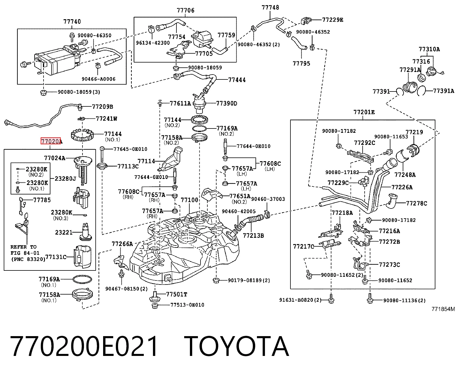 770200E021 Toyota Електробензонасос