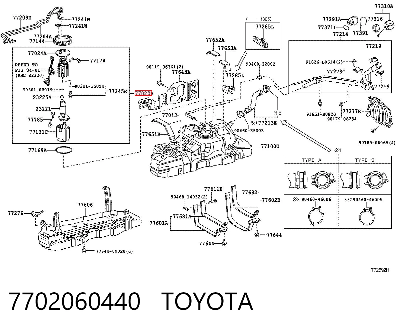 7702060440 Toyota Електробензонасос