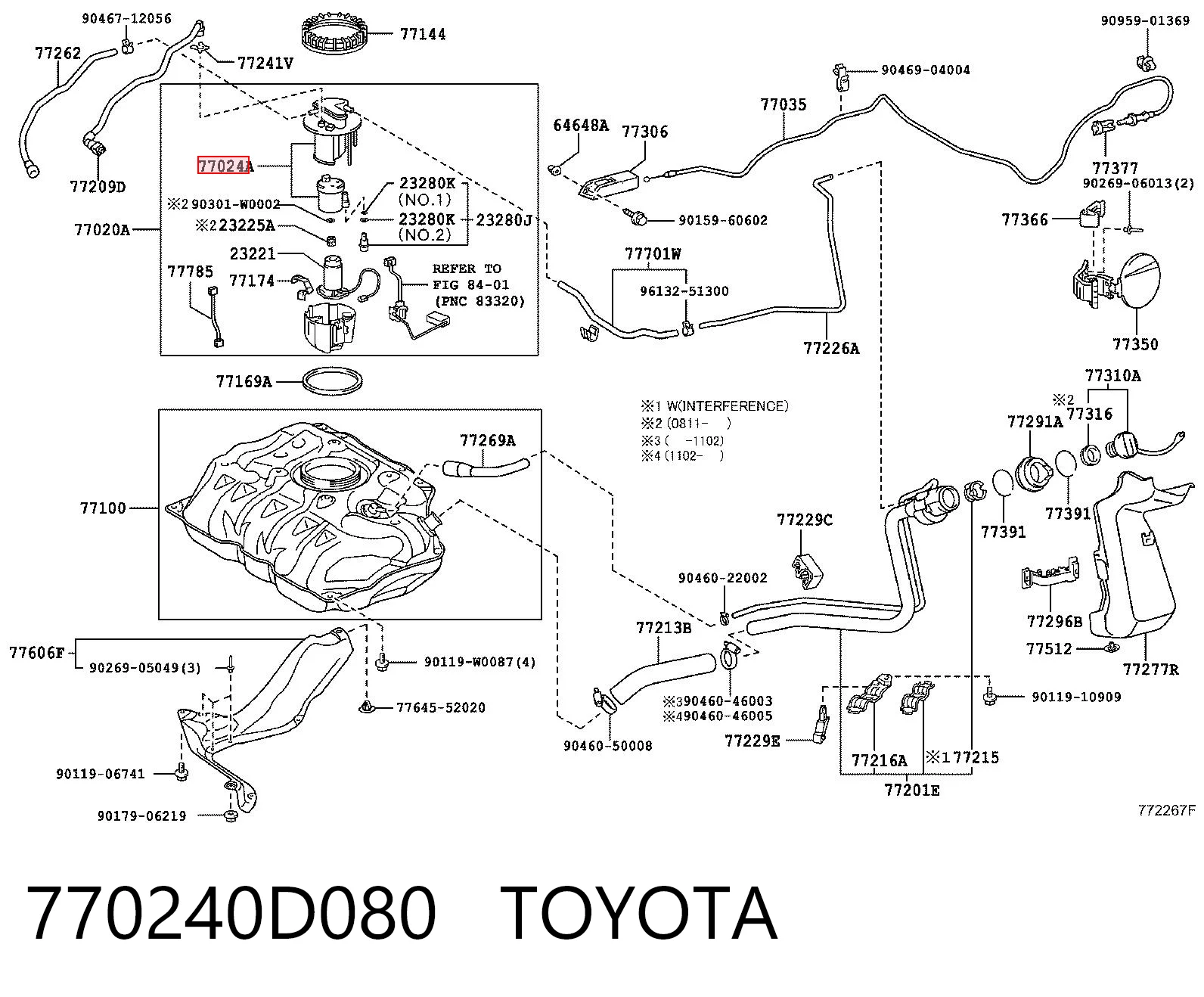 770240D080 Toyota Фільтр палива