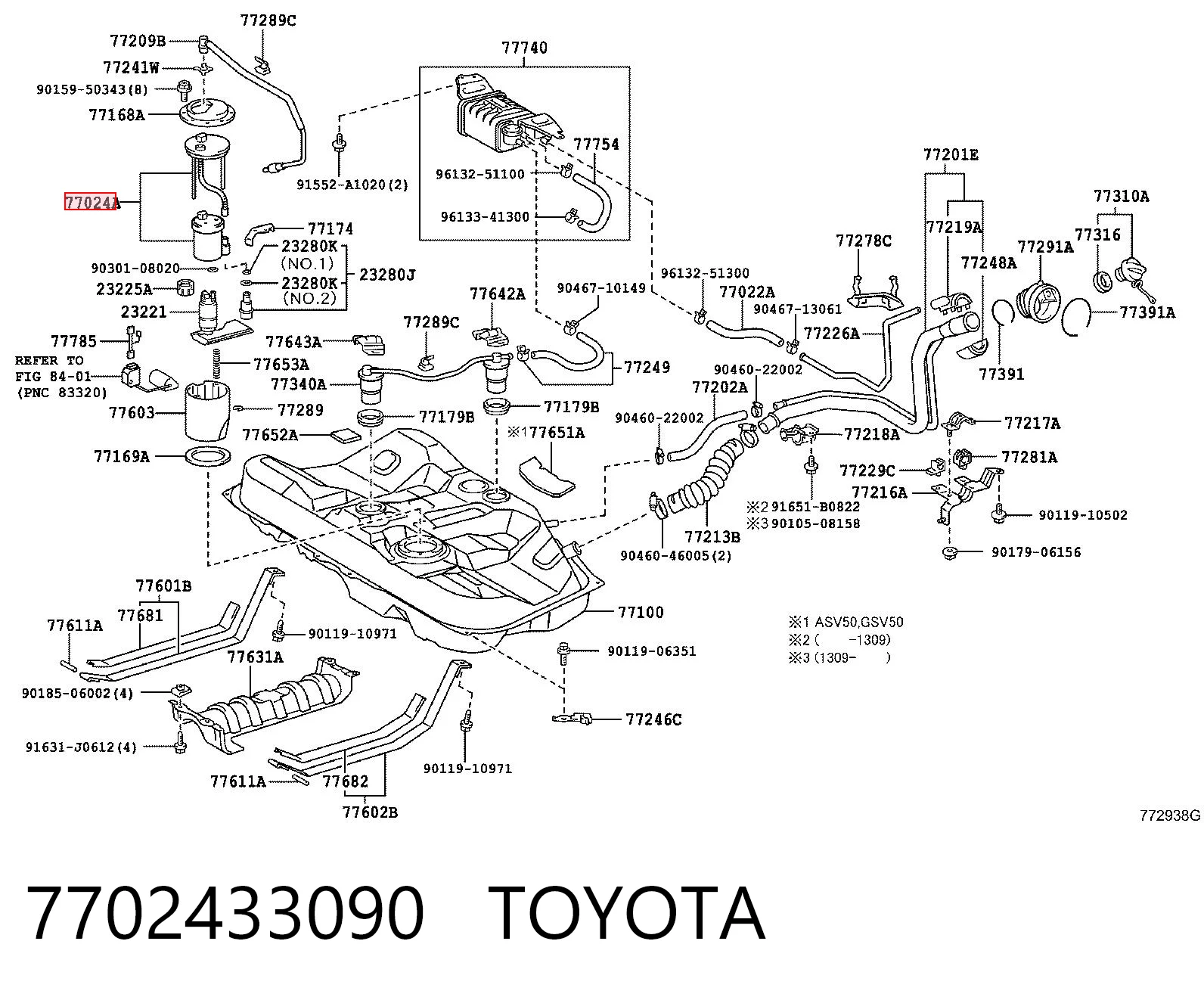 7702433090 Toyota Фільтр палива