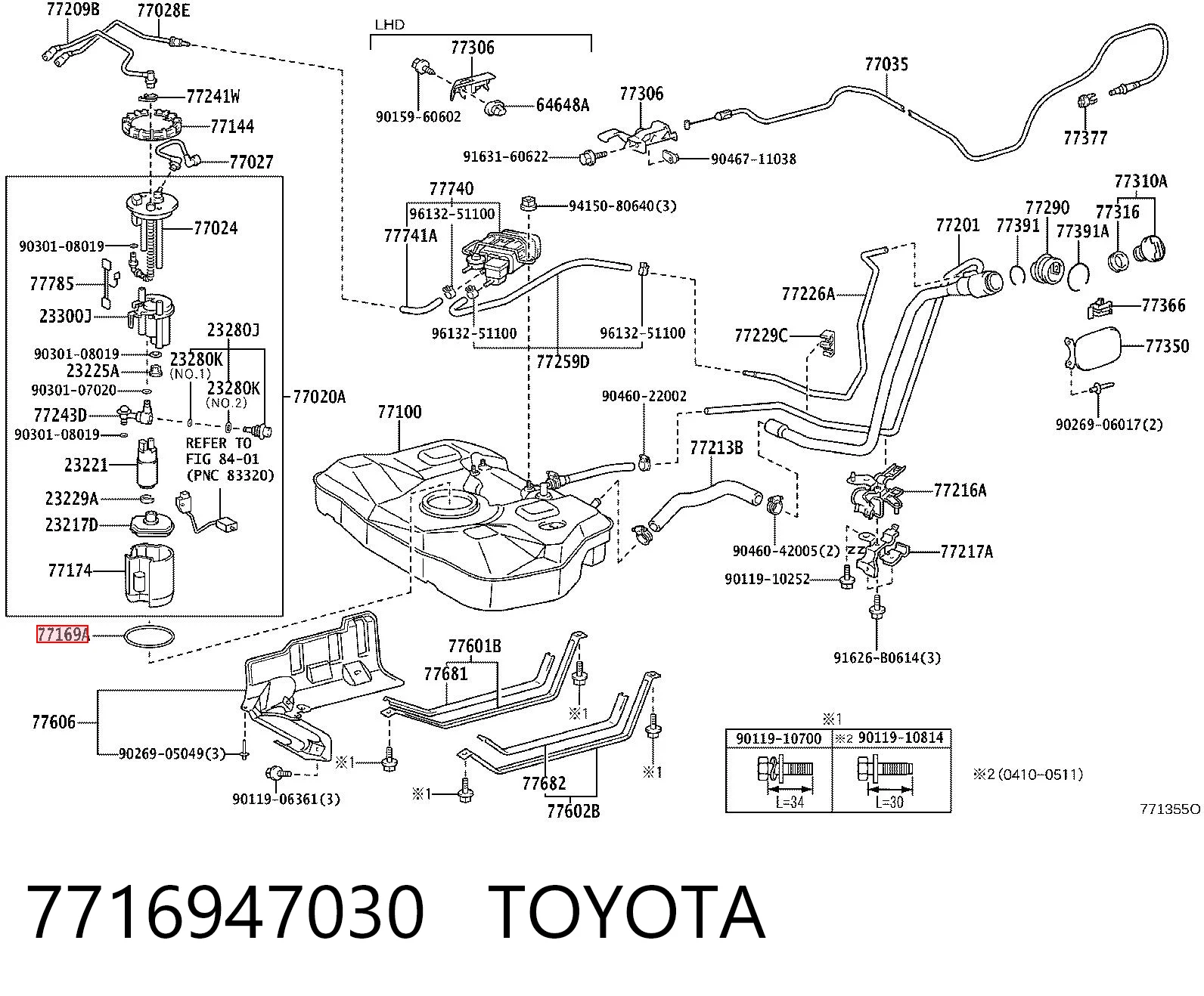 7716947030 Toyota Прокладка датчика рівня палива/паливного насоса (палив.бак)