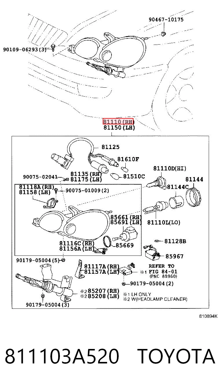 811103A520 Toyota
