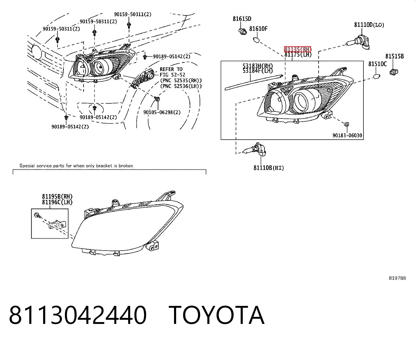 8113042440 Toyota
