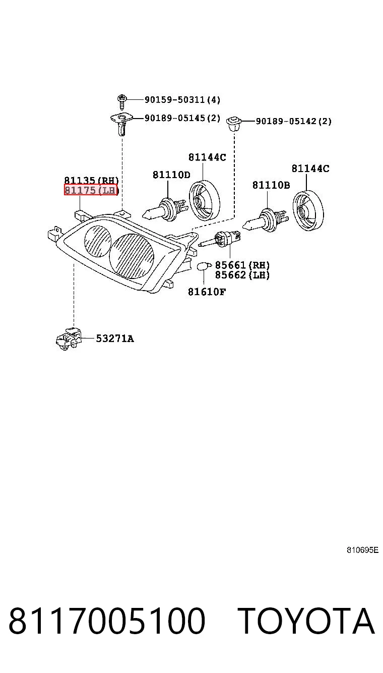Фари TYC FP8161R1T ціна, від 66.55 USD