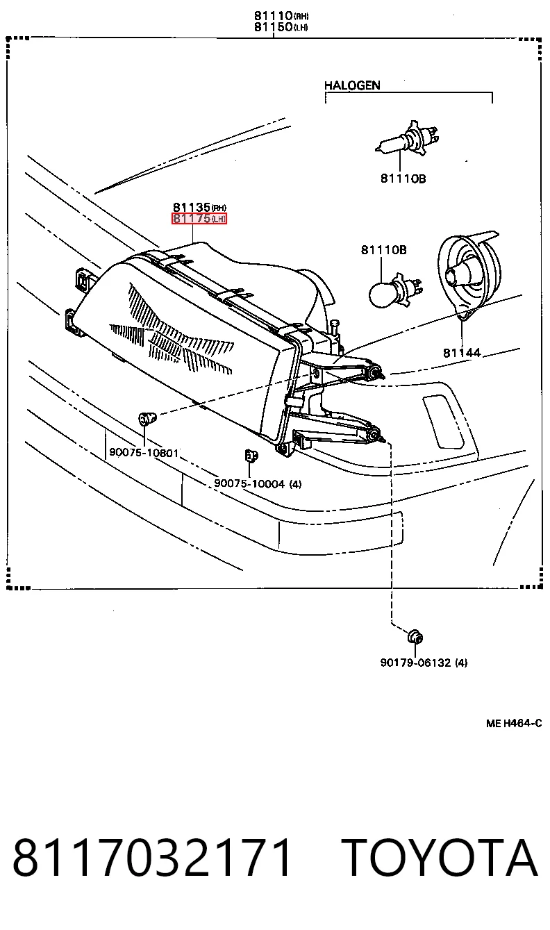 Фара ліва Toyota Camry 2 V2