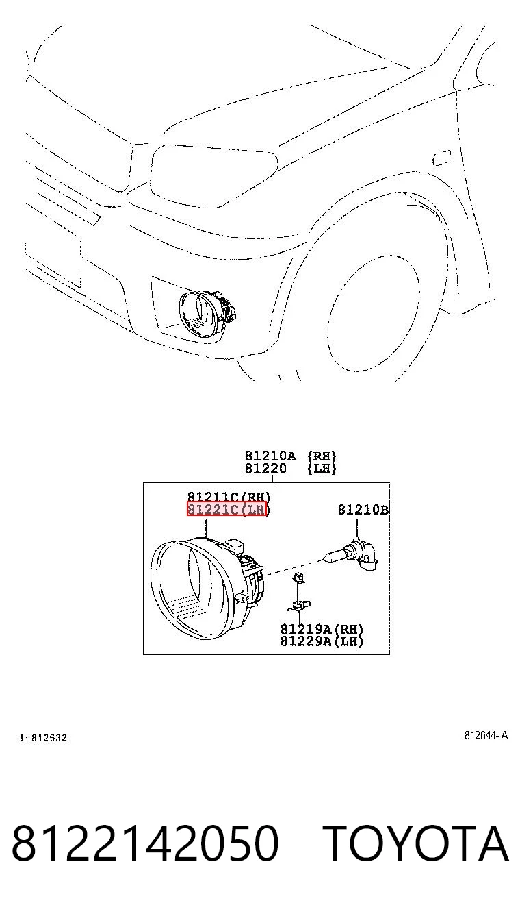 Фара, ліва Toyota RAV4 II