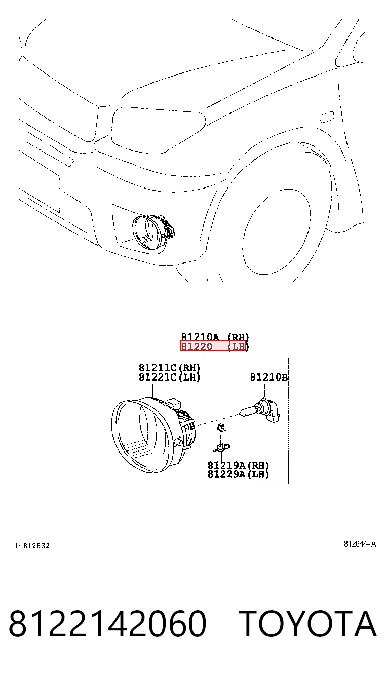 Протитуманка ліва на Toyota RAV4 II XA2