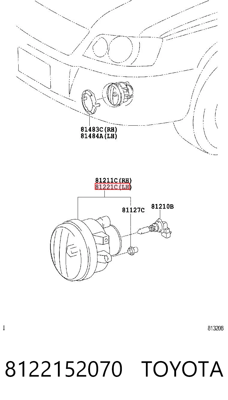 TYPRI04070L Bodyparts Протитуманка ліва