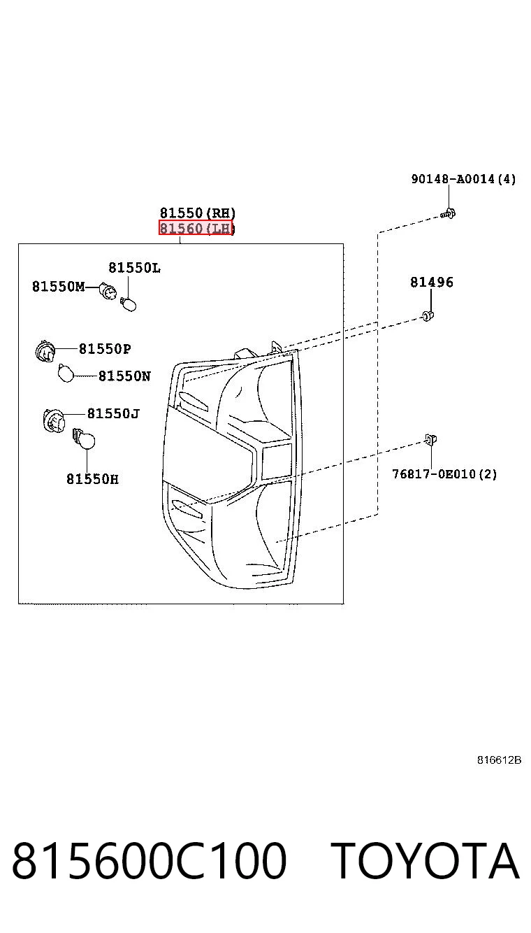 Задня ліва фара на Toyota Tundra  K5, K6