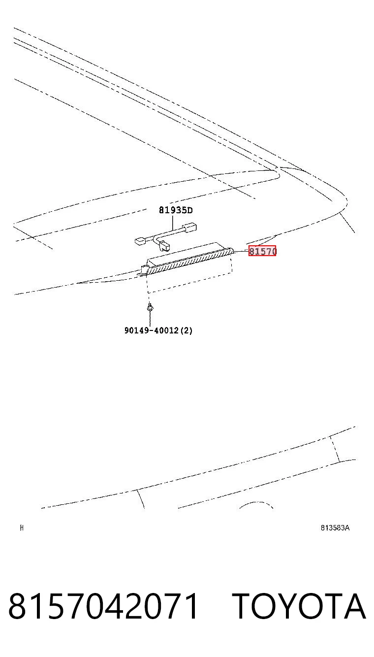 8157042071 Toyota Стоп-сигнал заднього скла