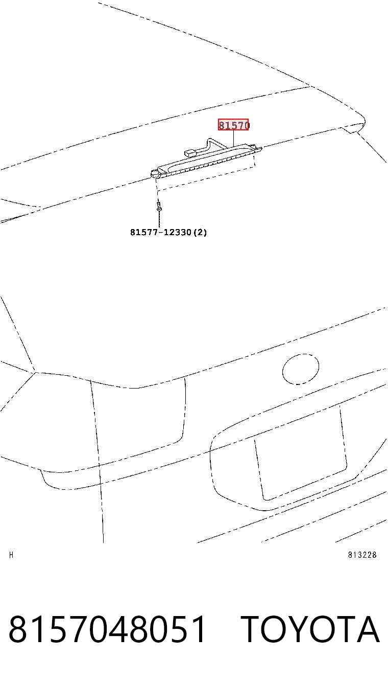 8157048051 Toyota Стоп-сигнал заднього скла