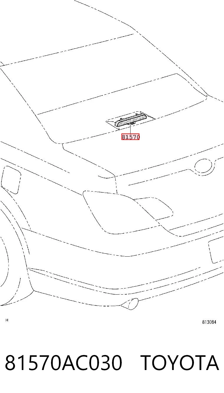 81570AC030 Toyota Стоп-сигнал заднього скла