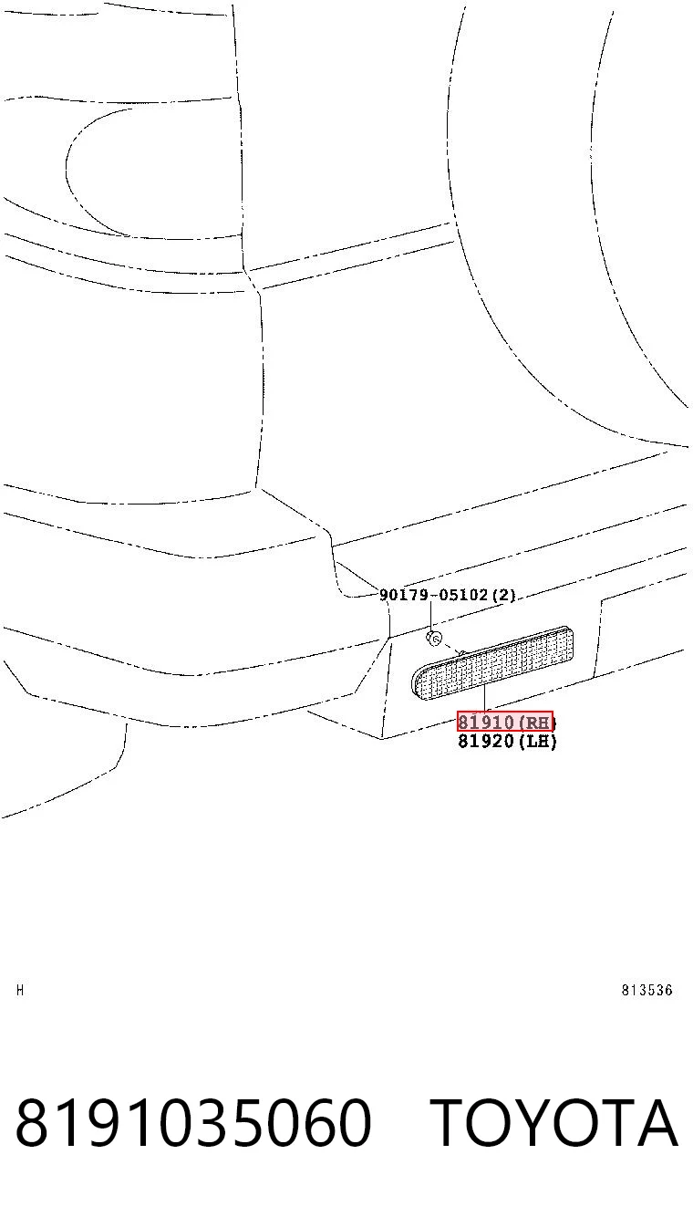 8191035060 Toyota Відбивачі світла (світлоповертачі)