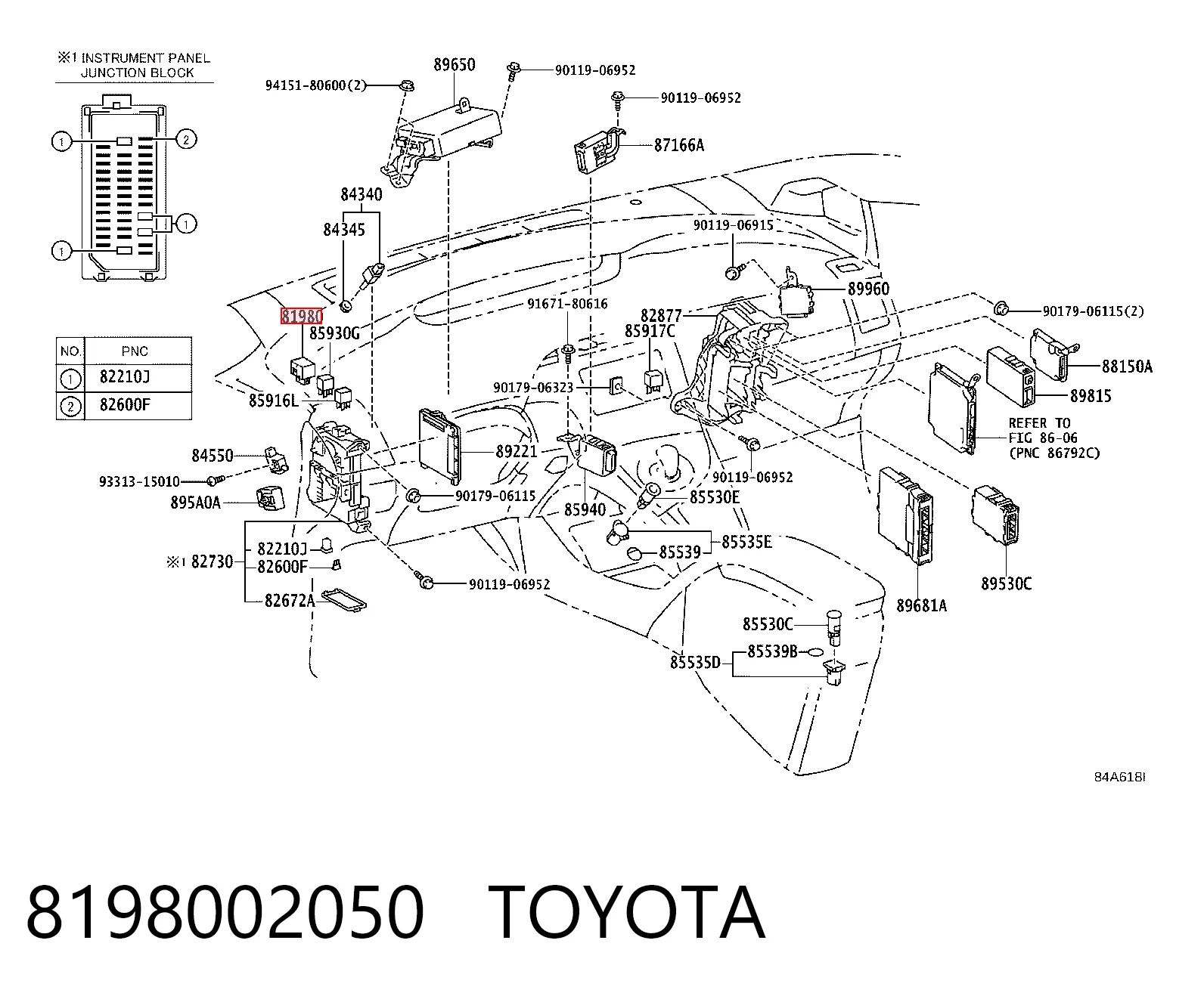 Реле покажчиків поворотів на Toyota Prius  ZVW30