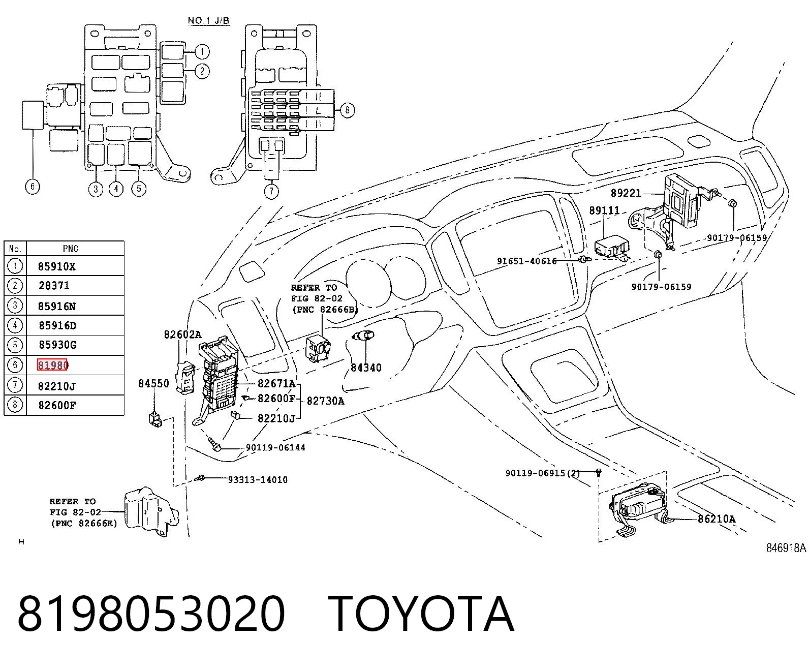 8198053020 Toyota Реле покажчиків поворотів