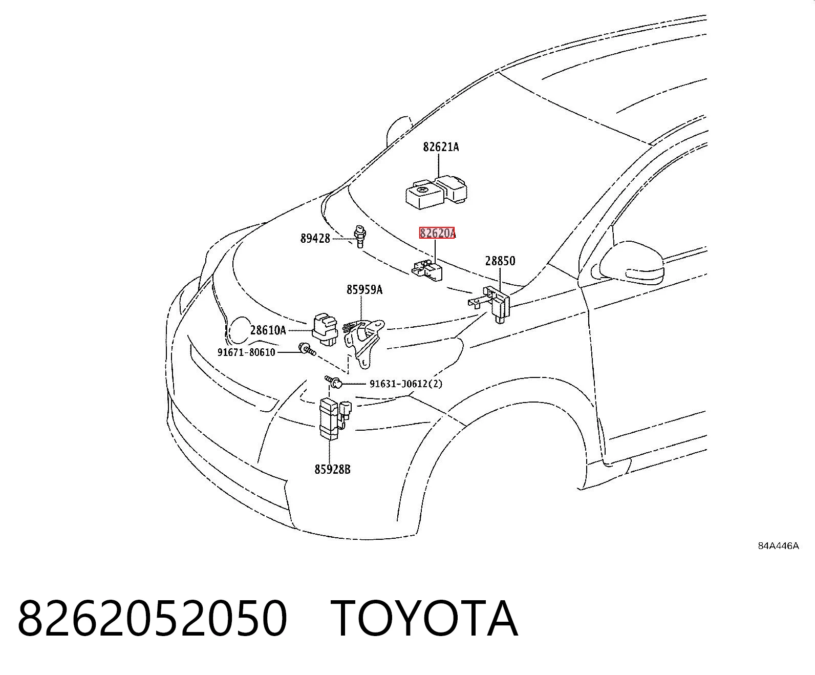 8262052050 Toyota Реле запобіжників
