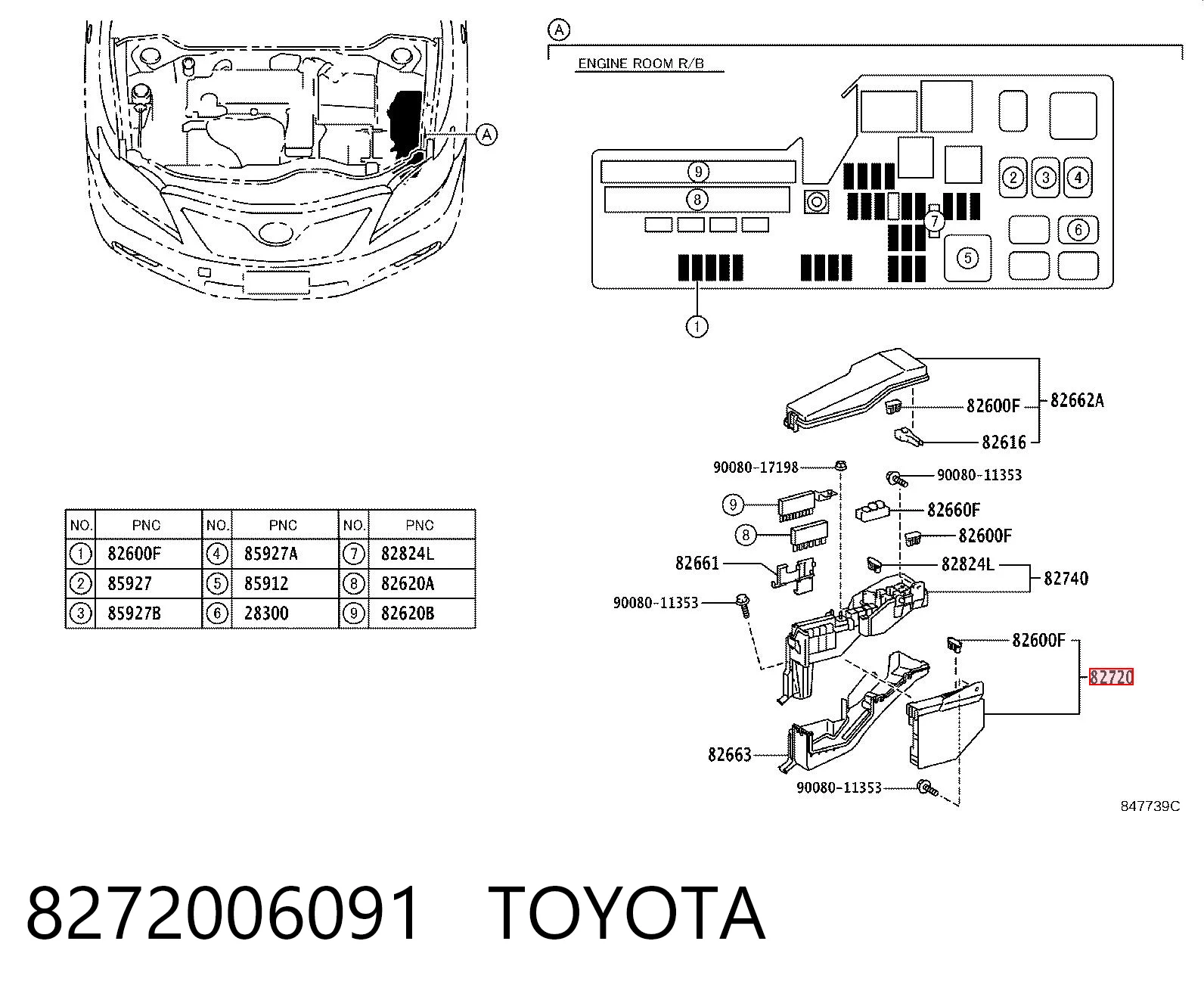 8272006091 Toyota Реле запобіжників