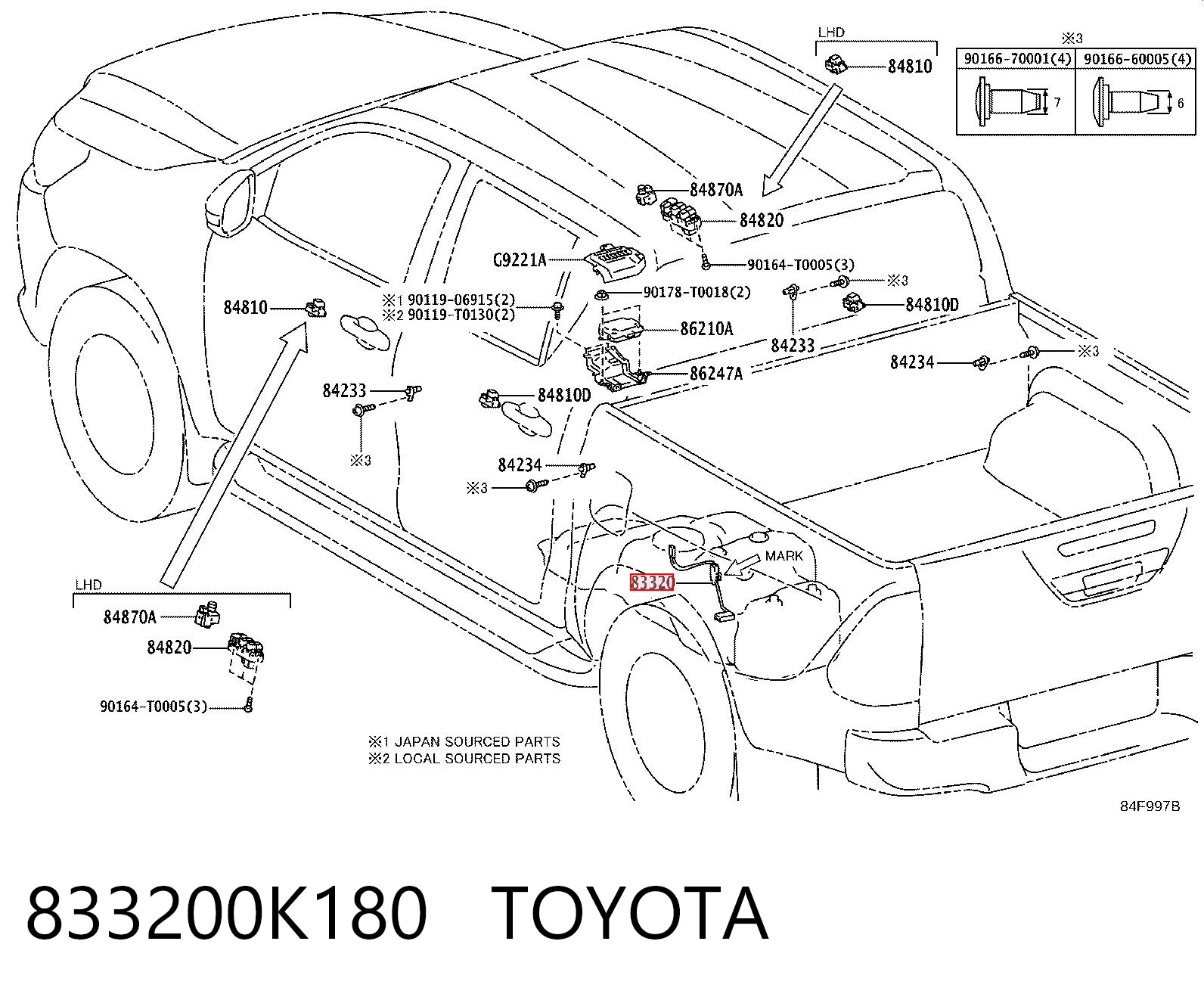 833200K180 Toyota Датчик бензобака