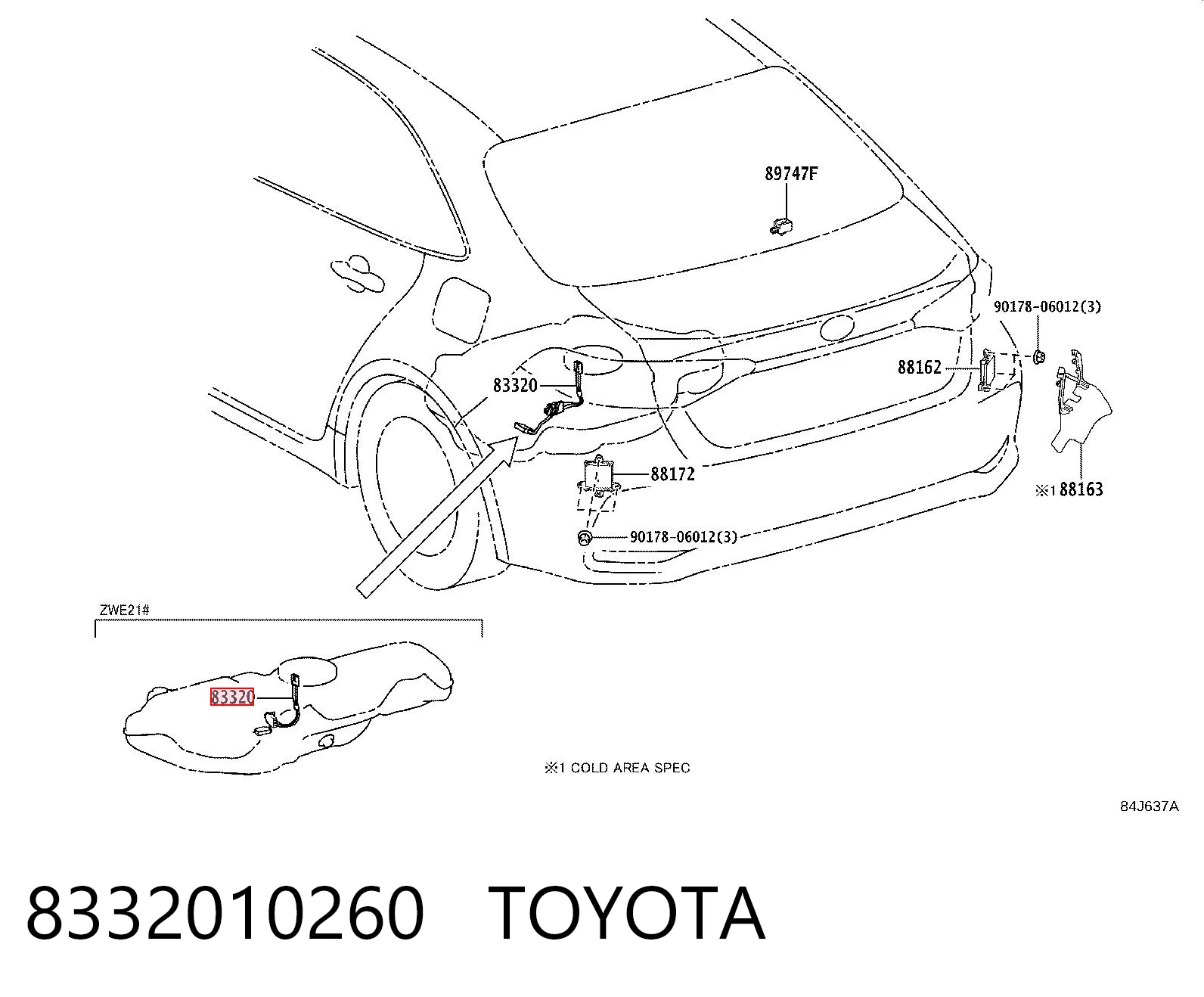 8332010260 Toyota Датчик бензобака