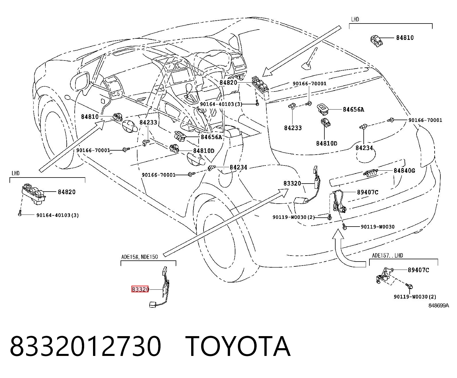 8332012730 Toyota Датчик бензобака