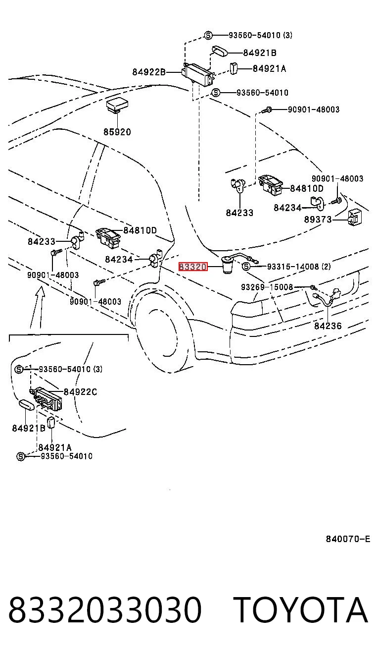 8332033030 Toyota Датчик бензобака
