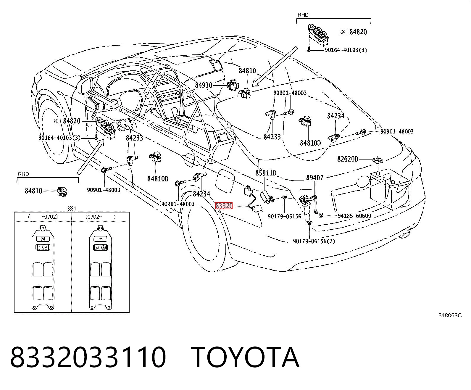 8332033110 Toyota Датчик бензобака