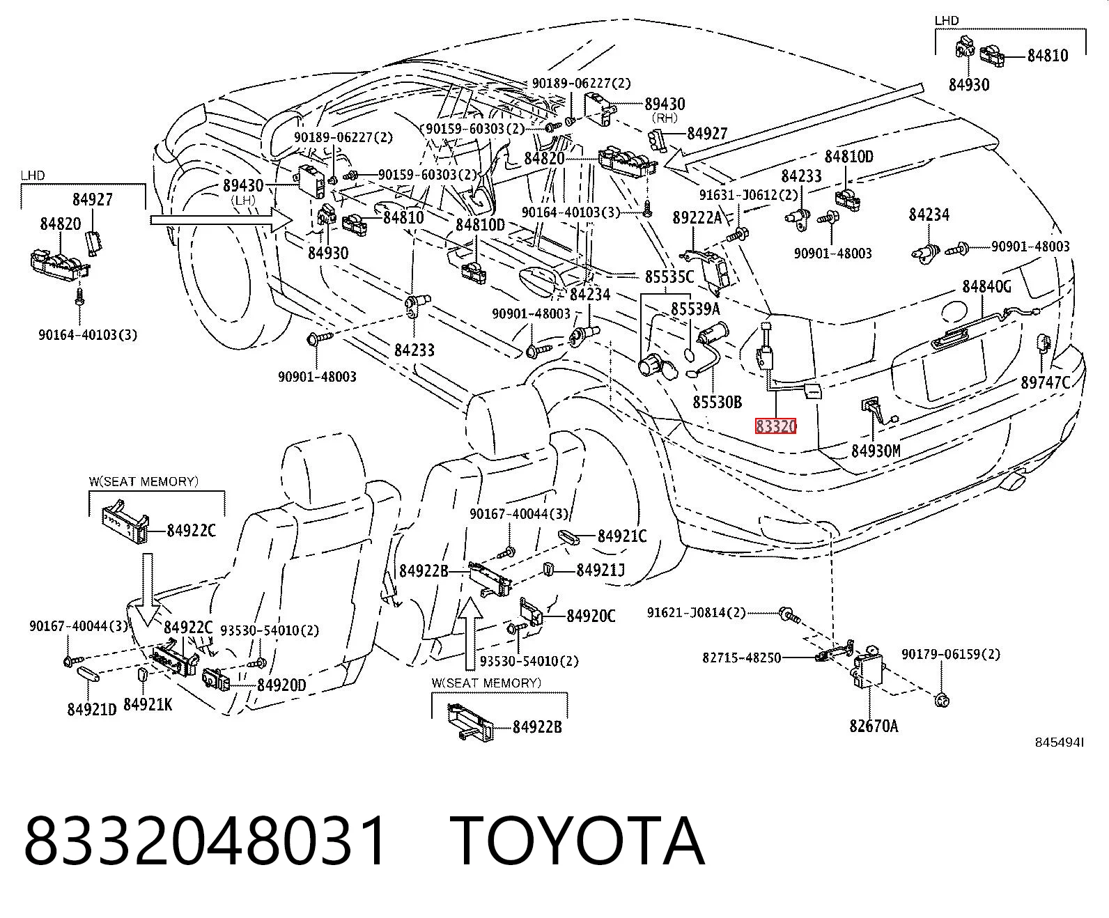 8332048031 Toyota Датчик бензобака