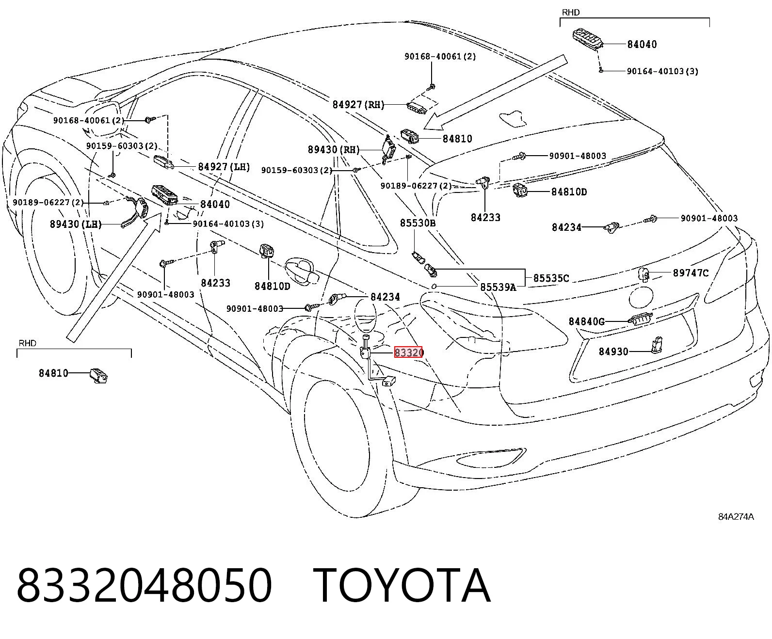 8332048050 Toyota Датчик бензобака