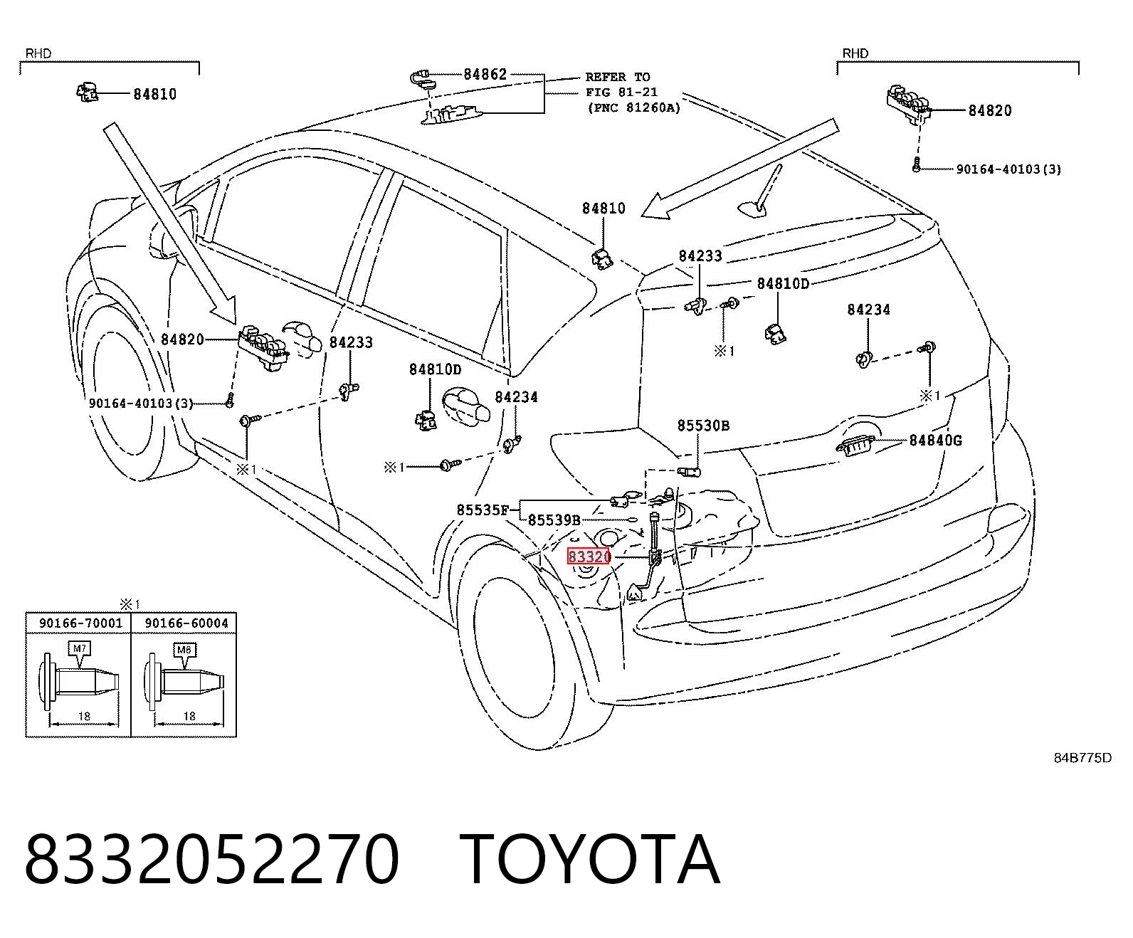 8332052270 Toyota Датчик бензобака