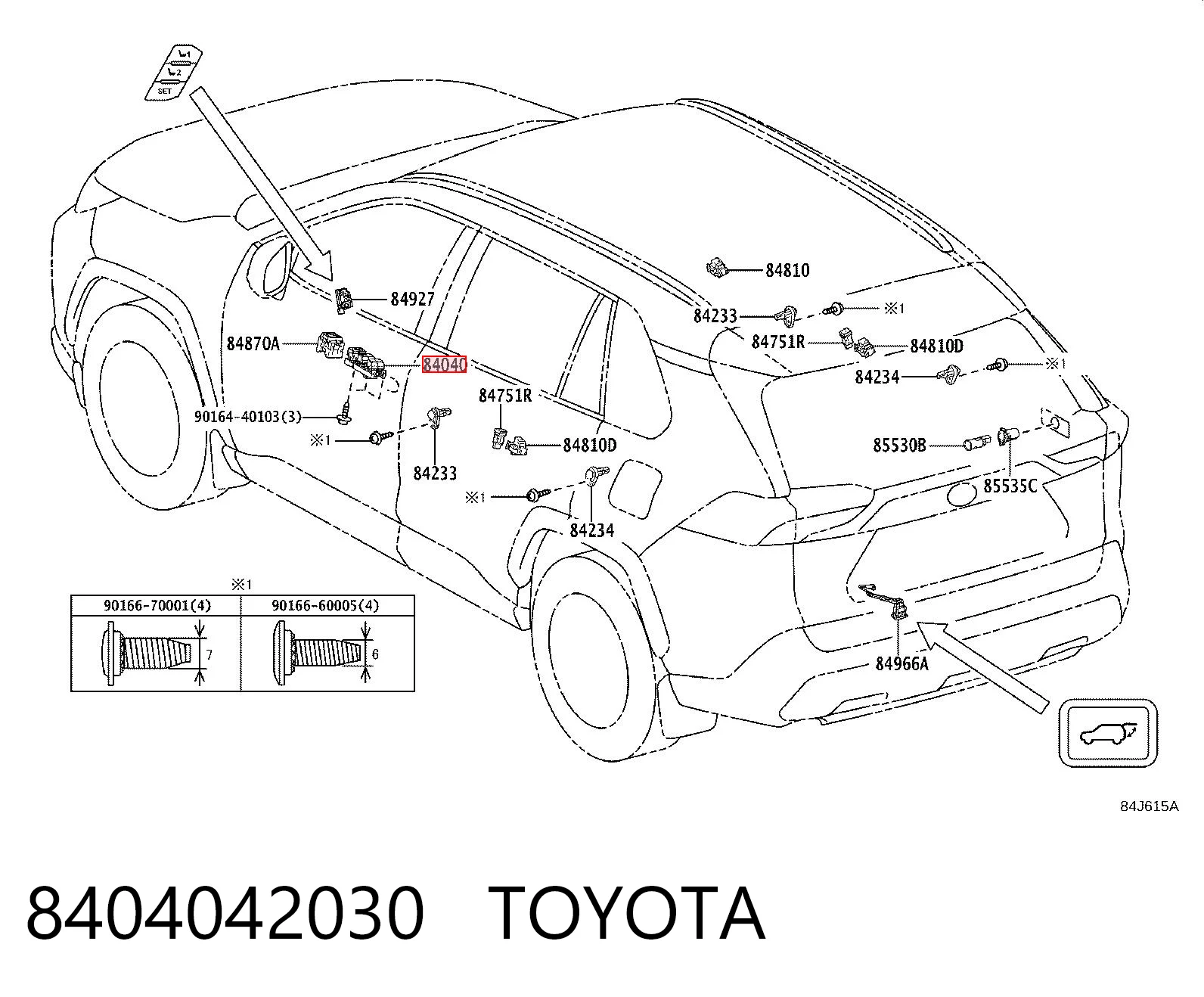 8404042030 Toyota Кнопки переднього лівого склопід'ємника