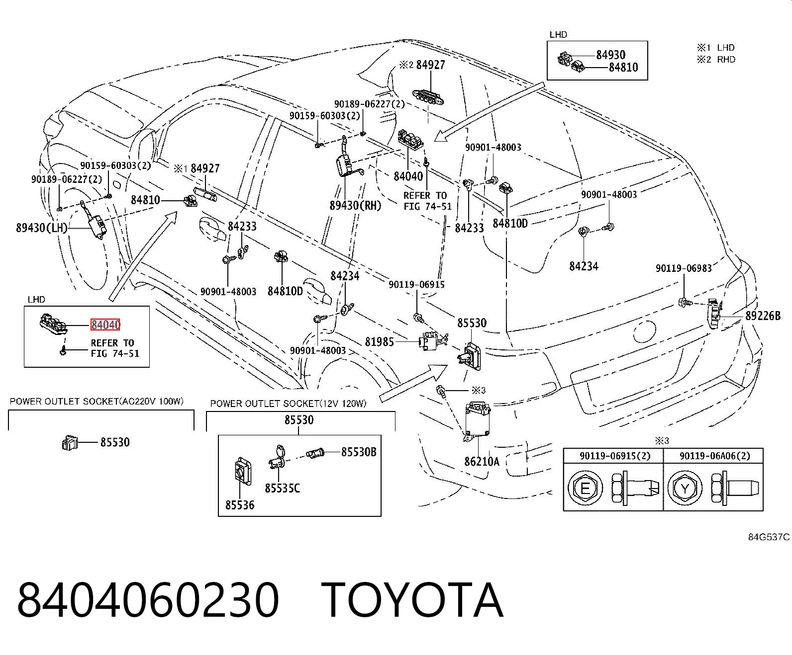 8404060230 Toyota Кнопки переднього лівого склопід'ємника