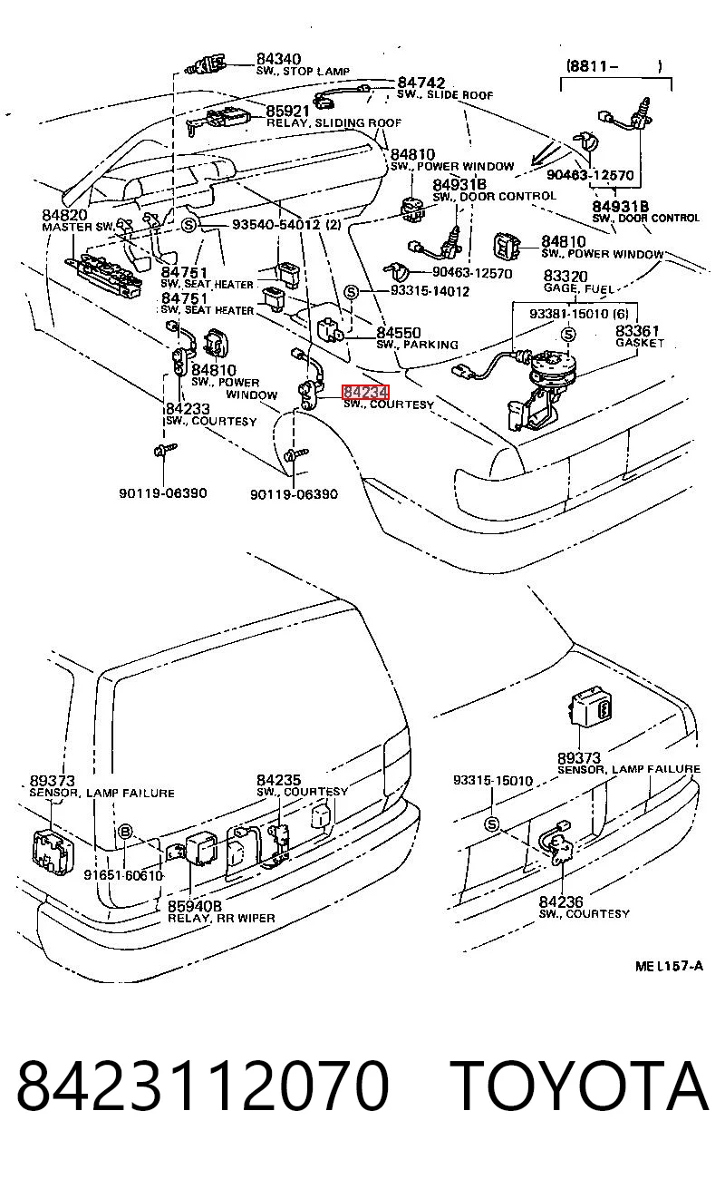 8423112070 Toyota Кінцевий вимикач