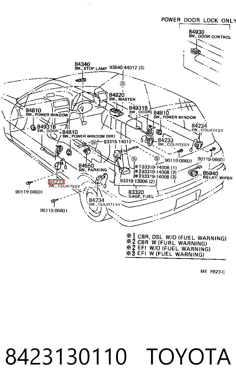 8423130110 Toyota Кінцевий вимикач