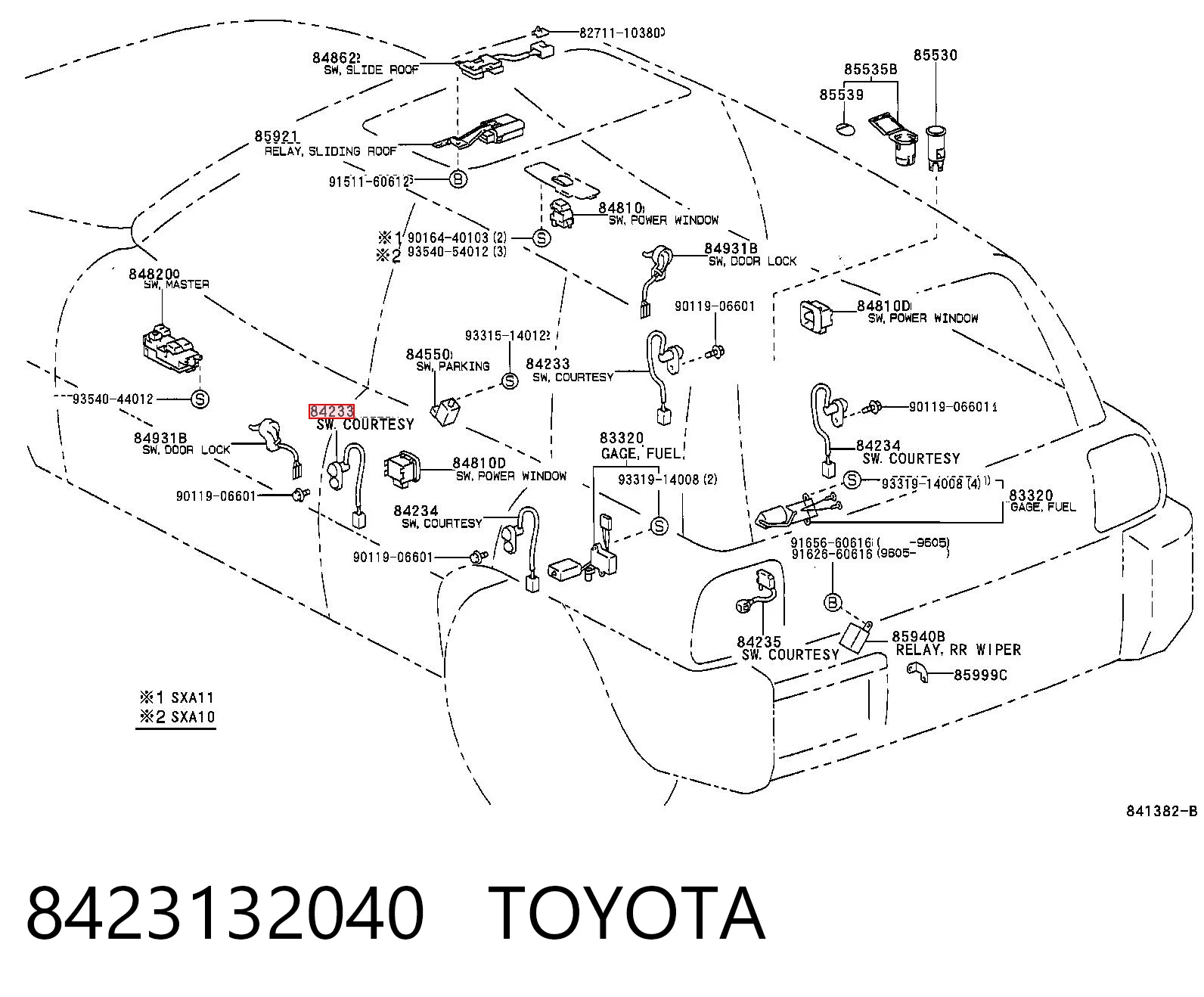 8423132040 Toyota Кінцевий вимикач