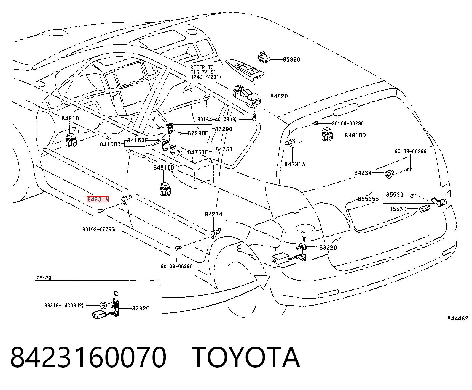 8423160070 Toyota Кінцевий вимикач