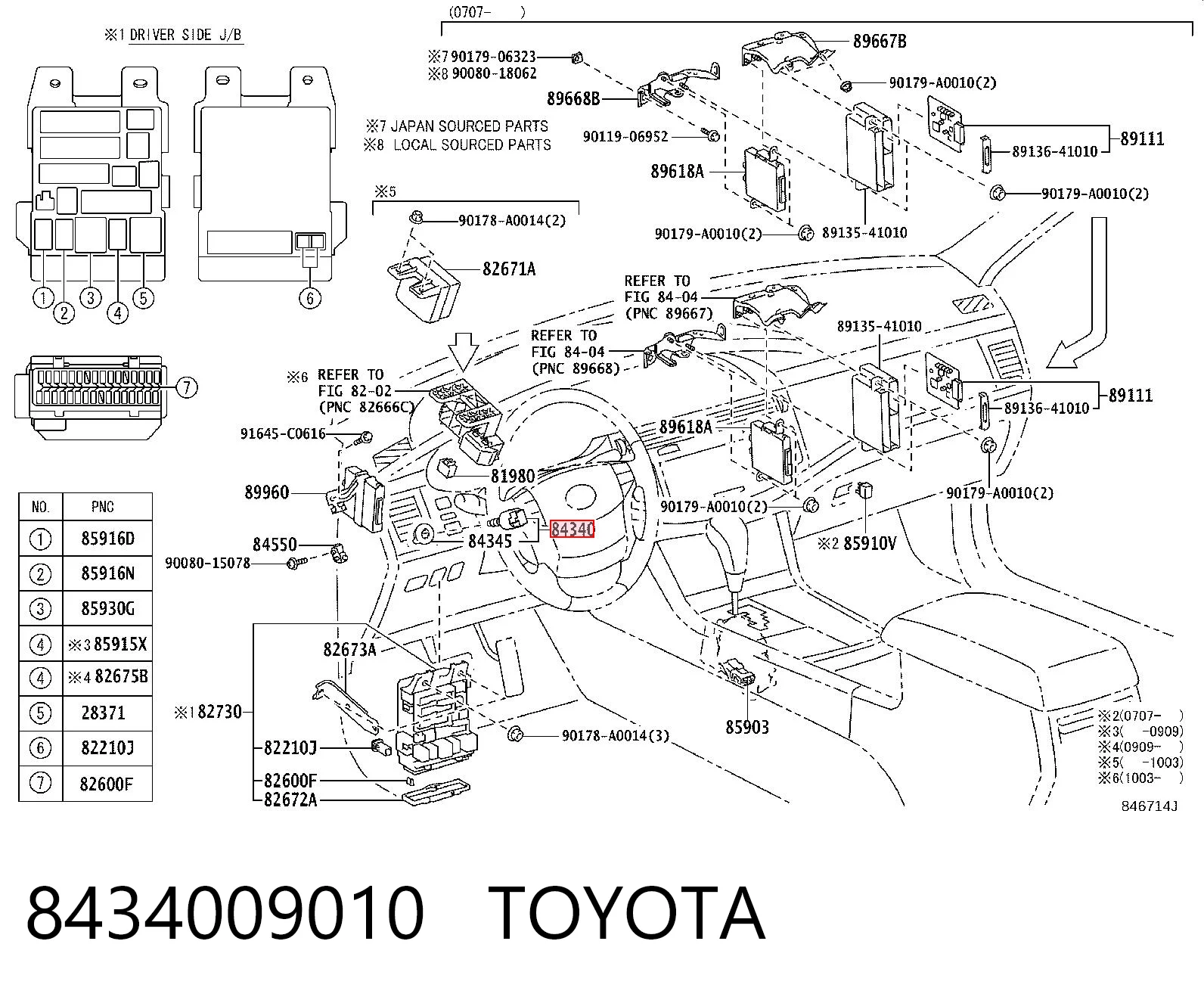 8434009010 Toyota Лягушка стоп-сигналу