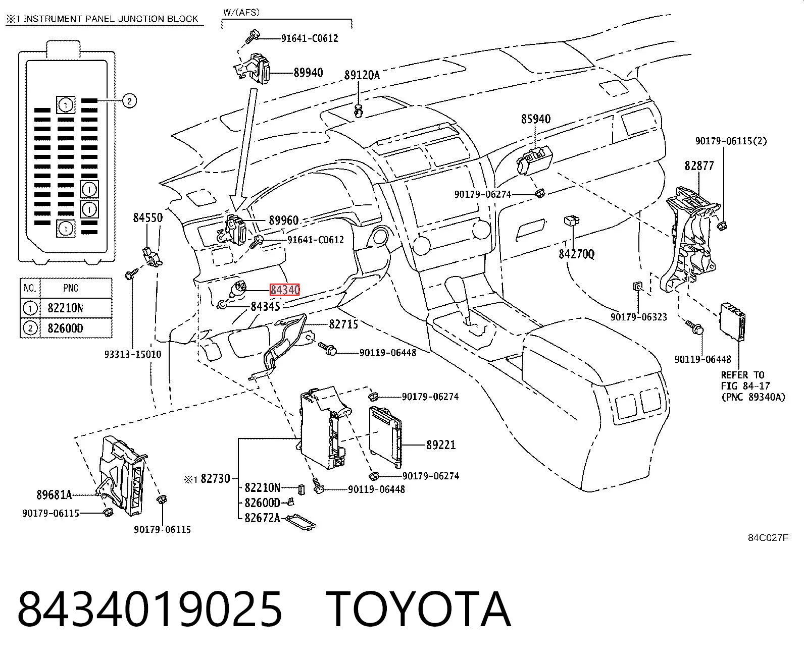 8434019025 Toyota Лягушка стоп-сигналу