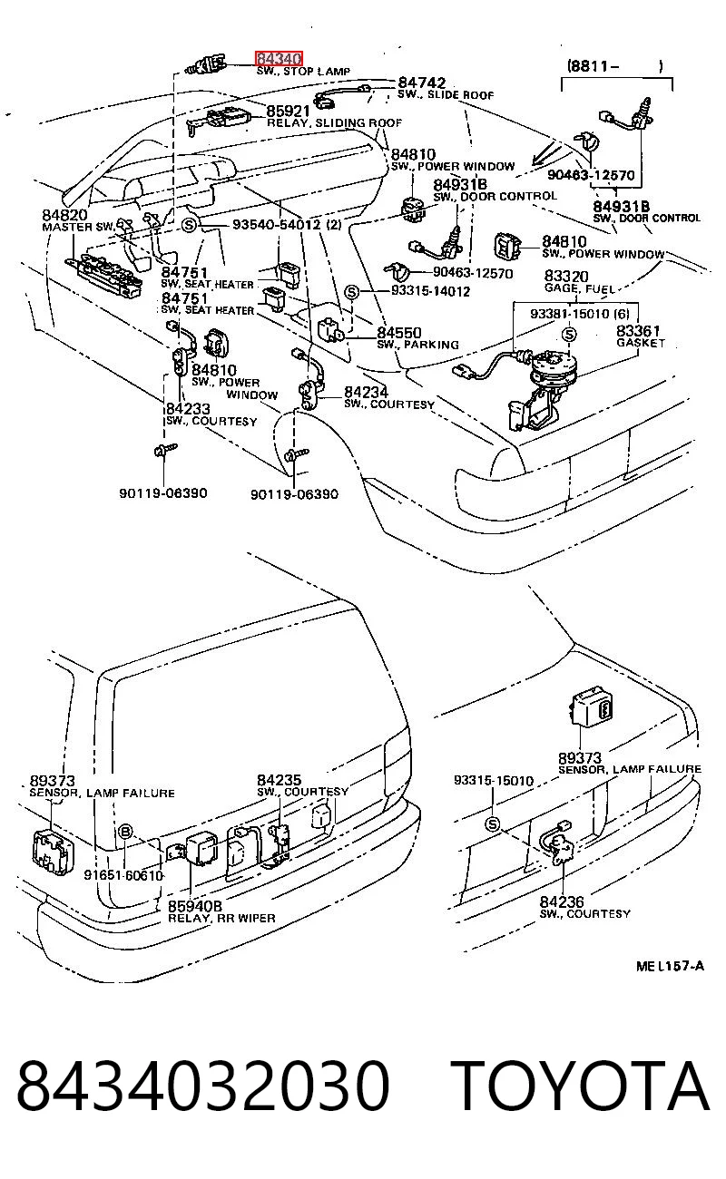 8434032030 Toyota Лягушка стоп-сигналу