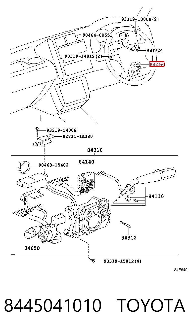 8445041010 Toyota Контактна група замка