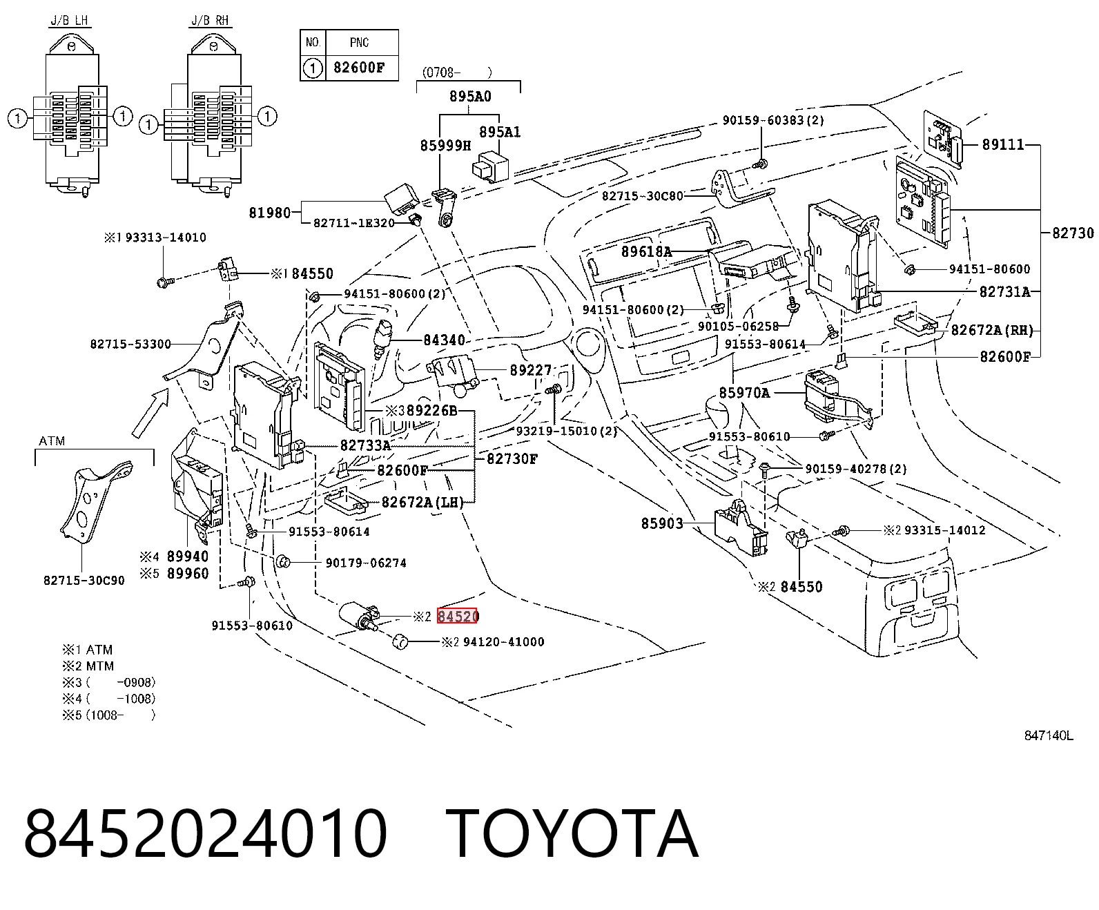 8452024010 Toyota Датчик включення зчеплення