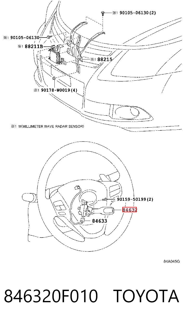 846320F010 Toyota Підрульовий перемикач круїз контролю