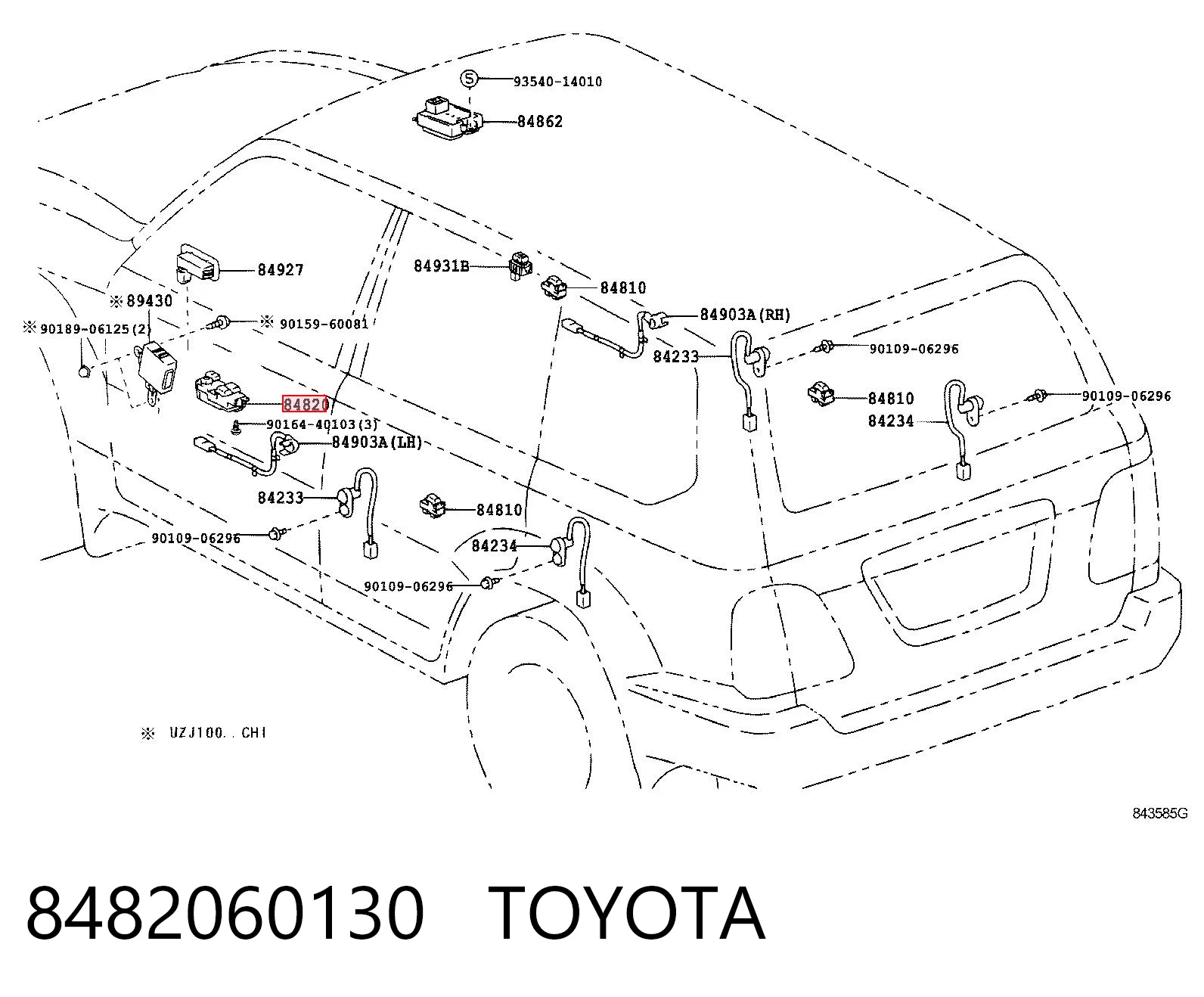 8482060130 Toyota Кнопки переднього лівого склопід'ємника
