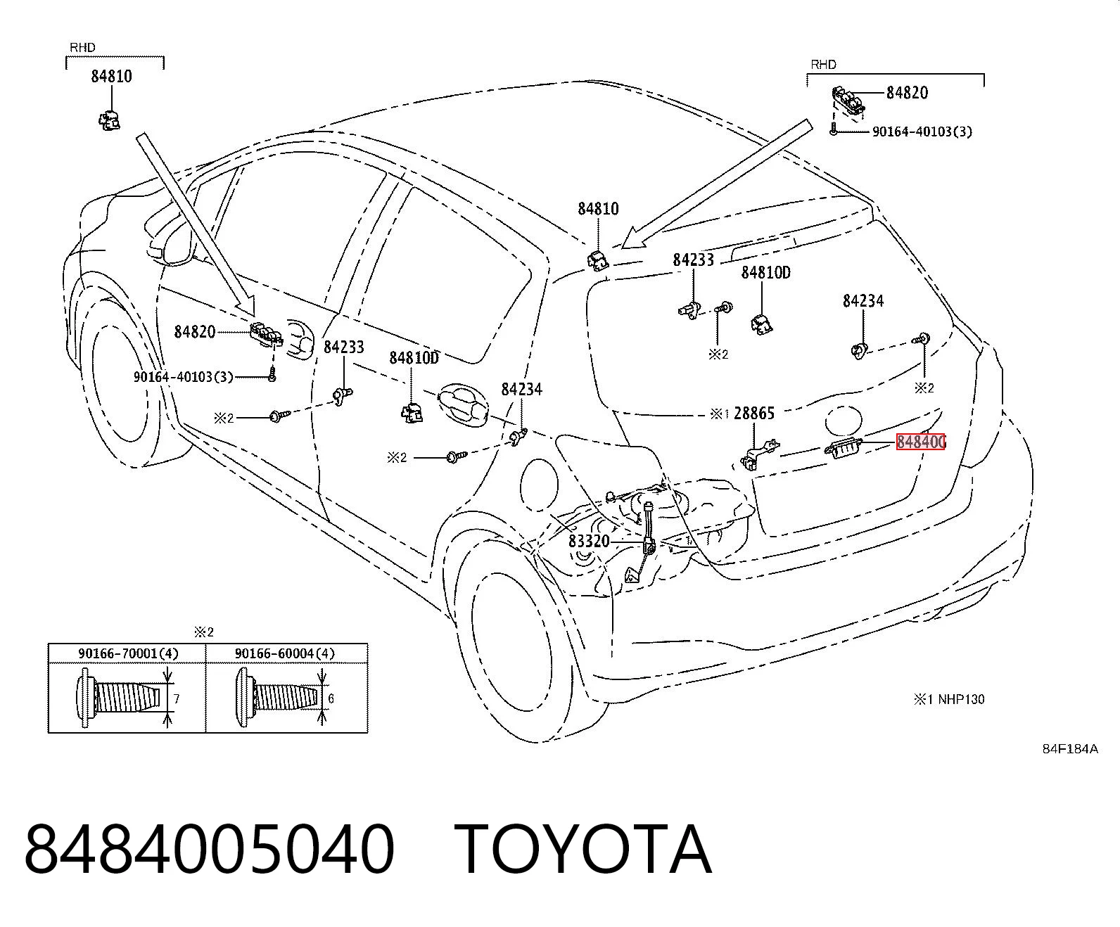 8484005040 Toyota 